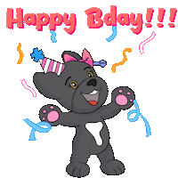 Party Dog Sticker by Fazendinha da Zelda