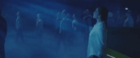 calling blue light GIF