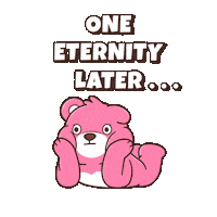Bored Teddy Bear Sticker by BEARISH