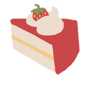 ruillu illustration cake yum all gone Sticker
