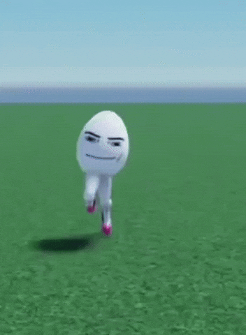 Egghead Running GIF