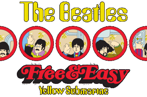 The Beatles Sun Sticker by Free & Easy