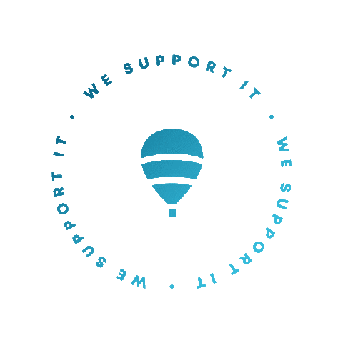 Poatek giphygifmaker blue support balloon Sticker