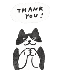 Cat Thank You Sticker