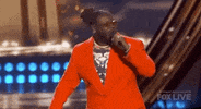 iheartradio music awards red suit GIF by iHeartRadio