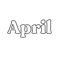 Black And White April Sticker