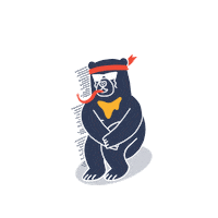 baskbearcoffee sad coffee lonely sunbear Sticker