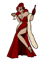 Celebrate Pin Up Art Sticker