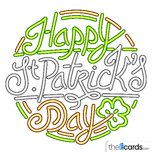 St Patricks Day Greetings Sticker by TheEcards.com