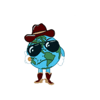 Earth Howdy Sticker by TAMU Office of Sustainability