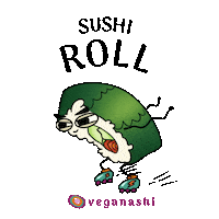 Sushi Roll Vegan Sticker by BVEG