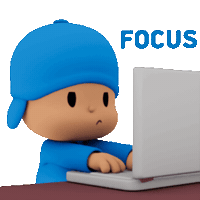 In The Zone Work Sticker by Pocoyo
