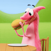 Hungry Fast Food GIF by Claynosaurz