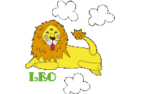 Clouds Lion Sticker
