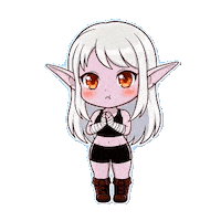 Sad Dark Elf Sticker