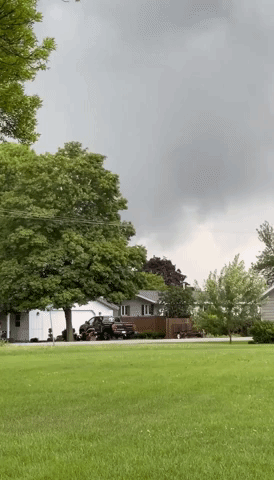 Funnel Cloud Seen Moving Near Stanhope, Iowa, Amid Tornado Warnings