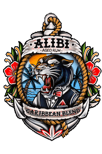 Alibirum alibirum alibi rum Sticker