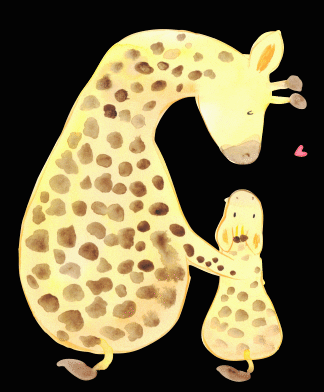 mr-and-mrs-panda giphyupload kind giraffe kuss GIF