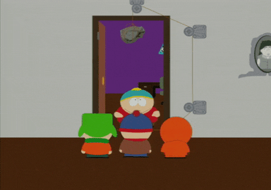 eric cartman door GIF by South Park 