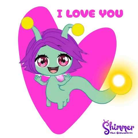 shimmertheglowworm pink heart