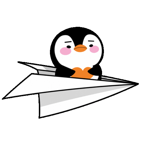 Penguin Fly Sticker by enchantesg
