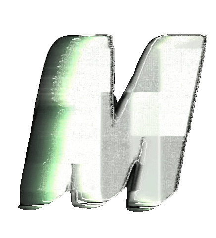 Glitch M Sticker by #BASILIO