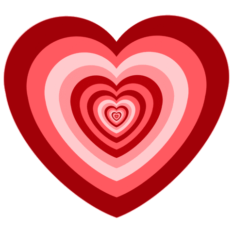 I Love You Hearts Sticker by Feliks Tomasz Konczakowski