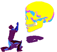 skull spinning STICKER