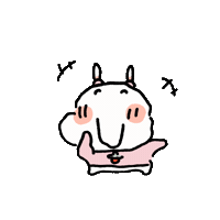 soondolhee 행복 토끼 웃김 순돌희네 Sticker