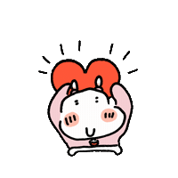 soondolhee 하트 사랑 토끼 사랑해 Sticker
