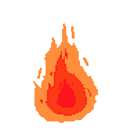 milanesanofake fire aesthetic pixel art fuego Sticker