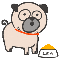 Happy Pug Sticker by Lea&Bo
