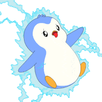 Shocked High Voltage Sticker by Pudgy Penguins