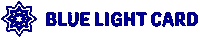 bluelightcard logo blue light icon Sticker