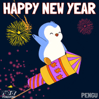 New Year Penguin GIF by Pudgy Penguins