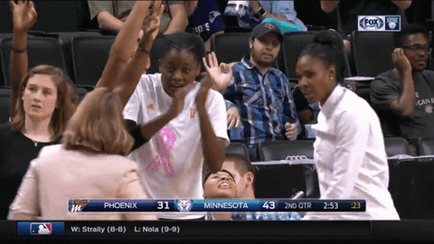 wnba giphyupload celebration basketball score GIF
