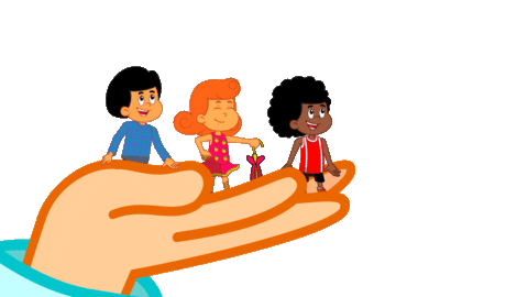 Kids Hand Sticker by 3 Palavrinhas