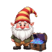 Crystals Cute Gnome Sticker