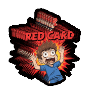 Tired Red Card Sticker