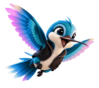 rarymotion still hummingbird maskottchen vogel Sticker