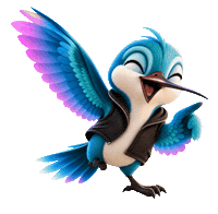 rarymotion still hummingbird maskottchen vogel Sticker