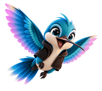 rarymotion still hummingbird maskottchen vogel Sticker