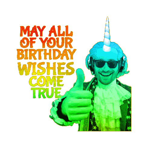 Happy Birthday Unicorn Sticker