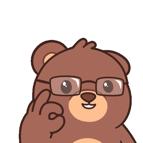 Happy Teddy Bear Sticker by BEARISH