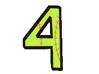 Softball Numbers Sticker
