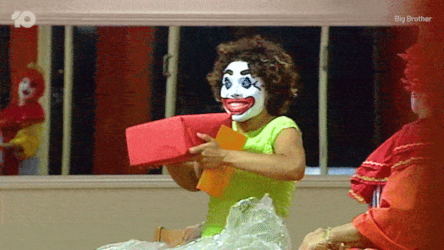 Gift Clown GIF by Big Brother Australia