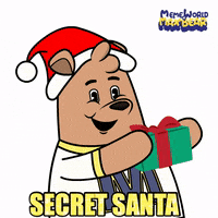 Christmas Party Gift GIF by Meme World of Max Bear