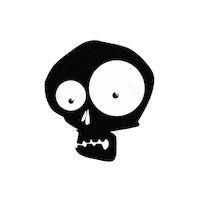 Onedarkdayarts eyes skull head skulls Sticker