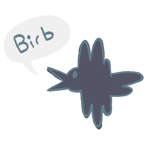 hipolly hi bye bird purple Sticker