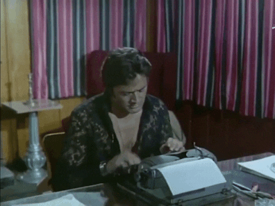 trashfiction giphyupload writing typing writers block GIF